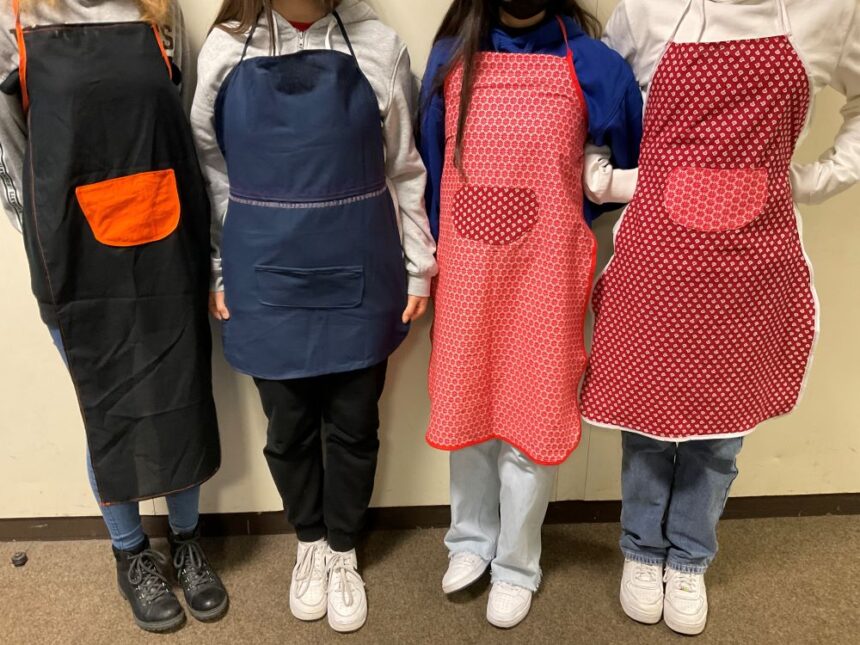 Schürzen nähen Kl. 9b