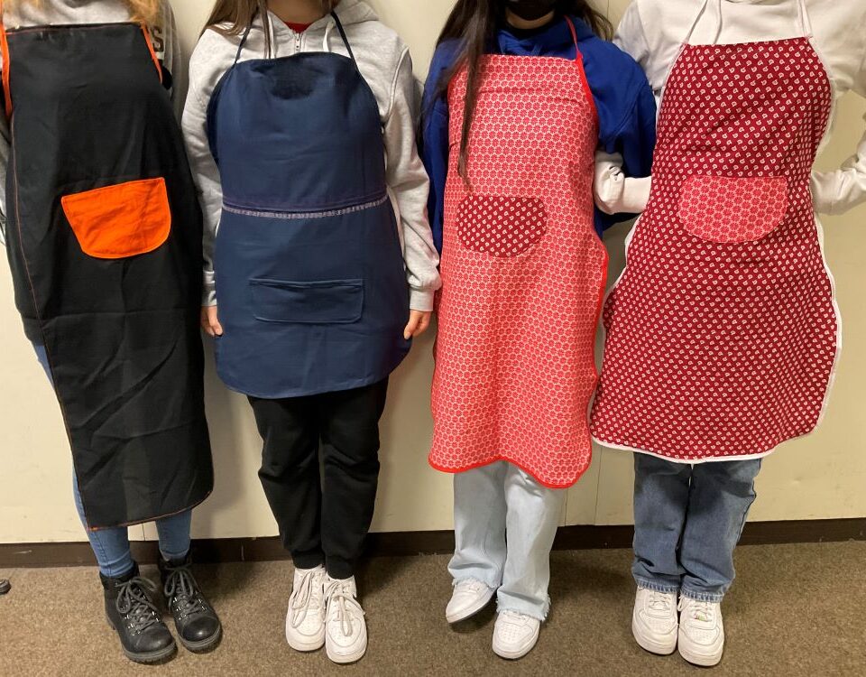 Schürzen nähen Kl. 9b